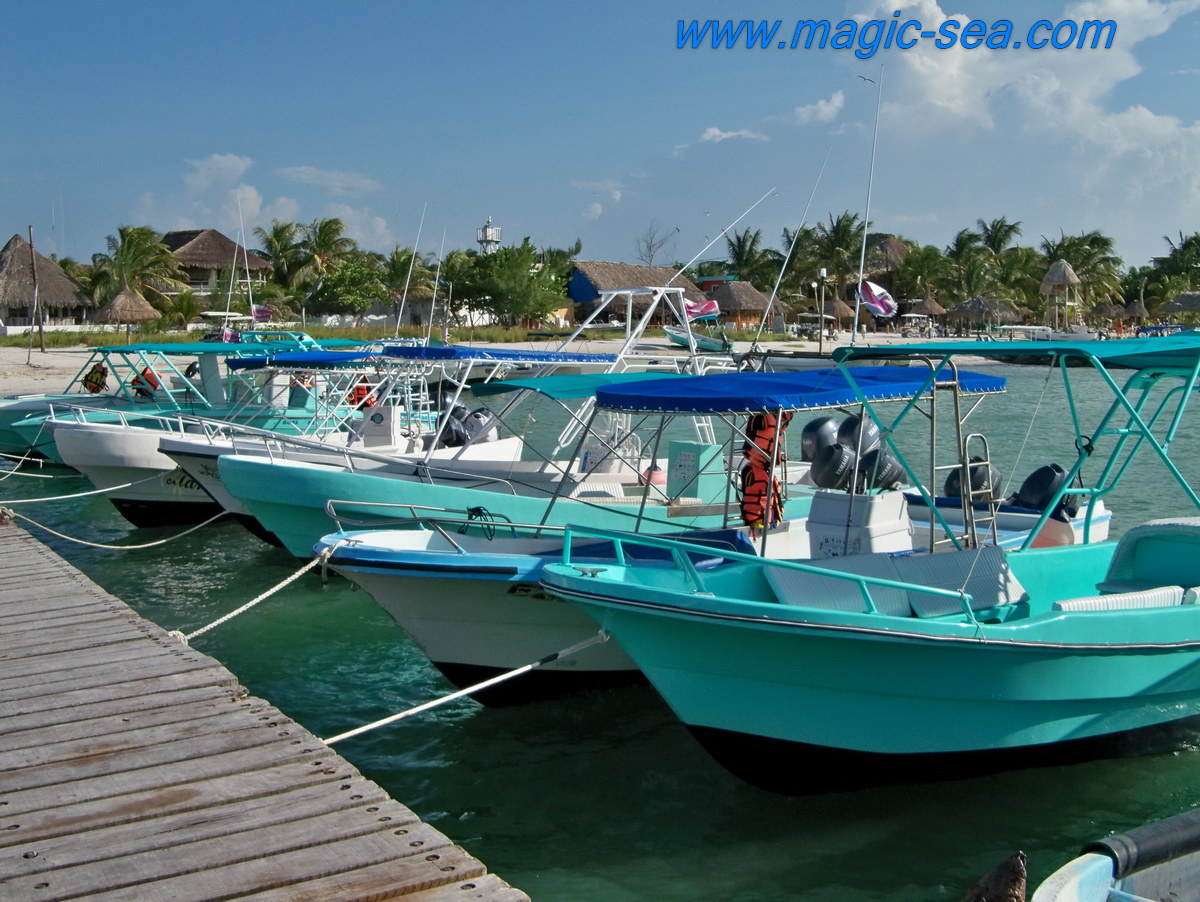 Isla Holbox lanchas
